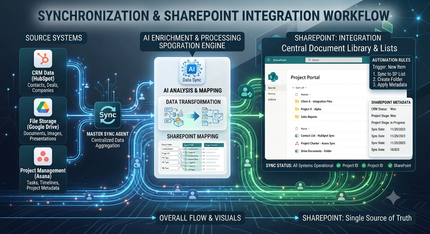 Patient Data Synchronization & SharePoint Integration interface screenshot 1